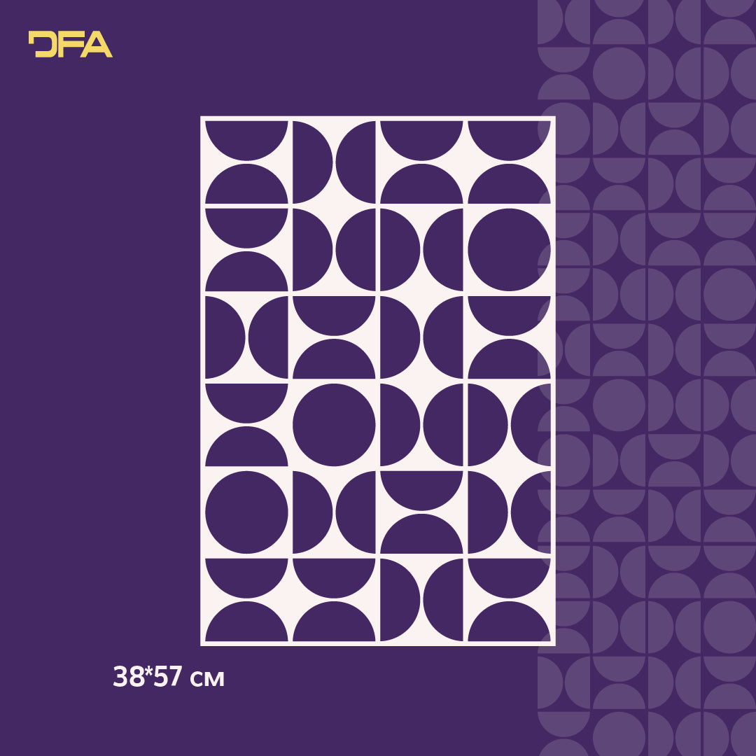 Stencil DFA for decoration Geometry for plaster and paint 0.3-1mm (G00140)