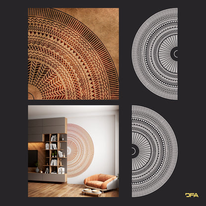 Creative decor with stylish stencil DFA Round pattern 0.3-1 mm (C00111-d)