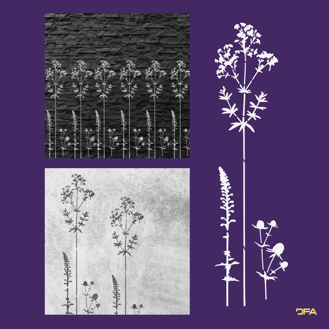 Stencil DFA for walls Grass 2 for plaster and paint 0.3-1mm (P00126)