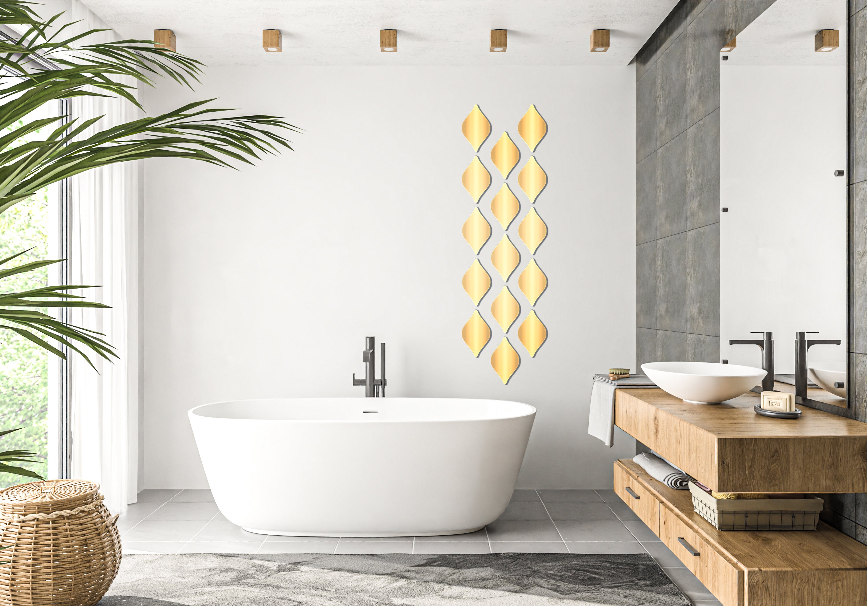 Quick Transformation: DFA Rhombus Mirror Decor to Update Your Home, 5pcs/10pcs/15pcs (YA00009)