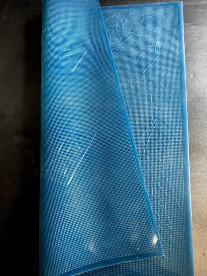 Silicone impression for decoration Marble veins blue W00001