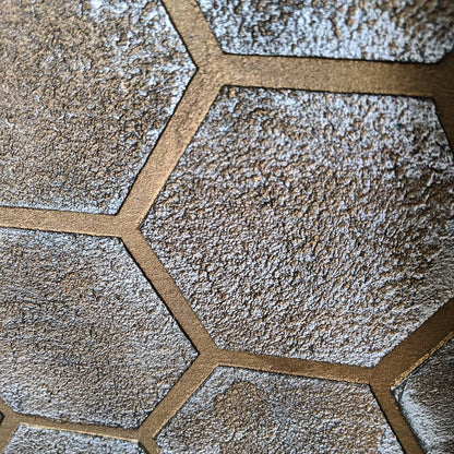 Dynamics and style: Geometric stencil "Honeycomb" for decorative plaster 0.3-1 mm (G00031)