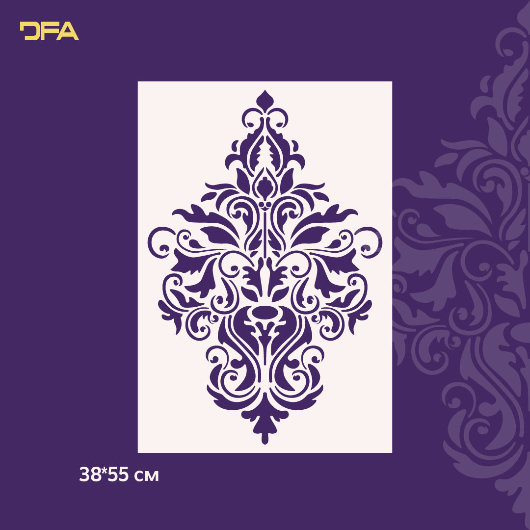 Reusable stencil DFA Damascus, for plaster 0.3-1mm (D00049)