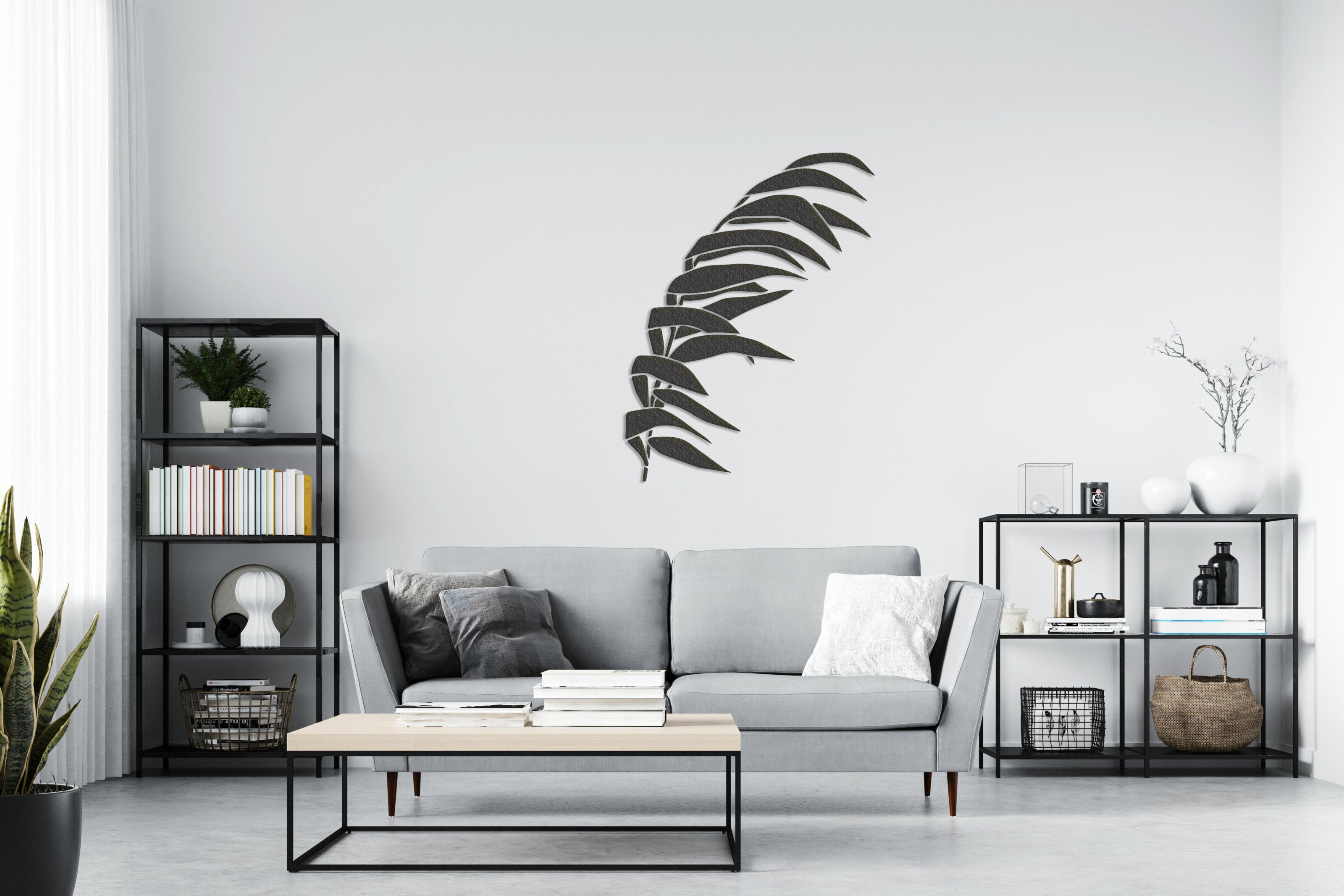 Stencil DFA for decoration Nature Palm leaf for plaster and paint 0.3-1mm (Р00099)