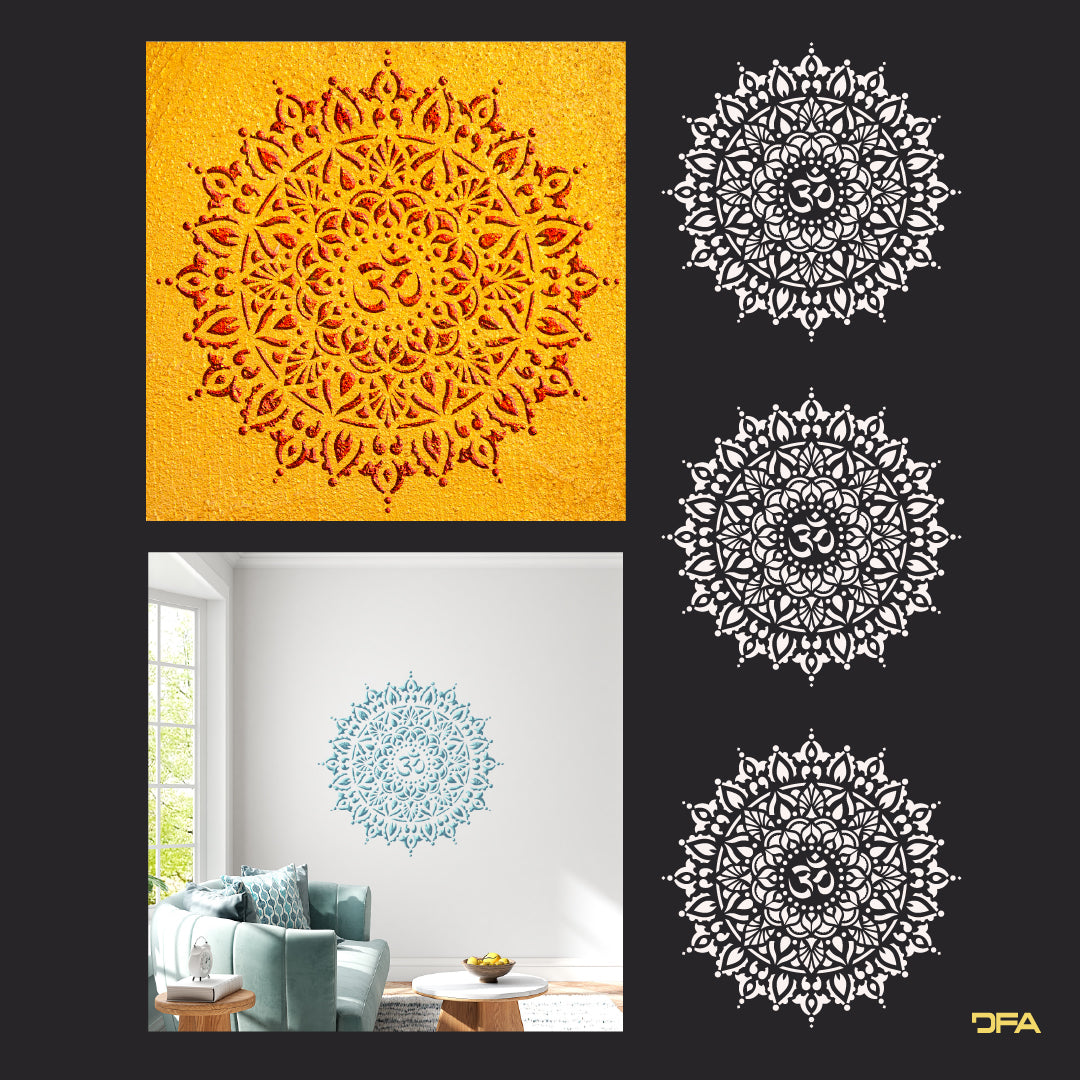 Stencil DFA reusable Round pattern for plaster and paint 0.3-1mm (C00098)