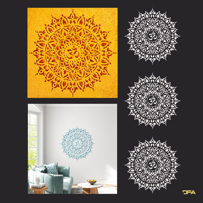 Stencil DFA reusable Round pattern for plaster and paint 0.3-1mm (С00098), 1mm - For plaster