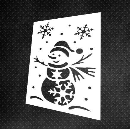 Stencil DFA reusable for plaster and paint 0.3-1mm Snowman (E00025)