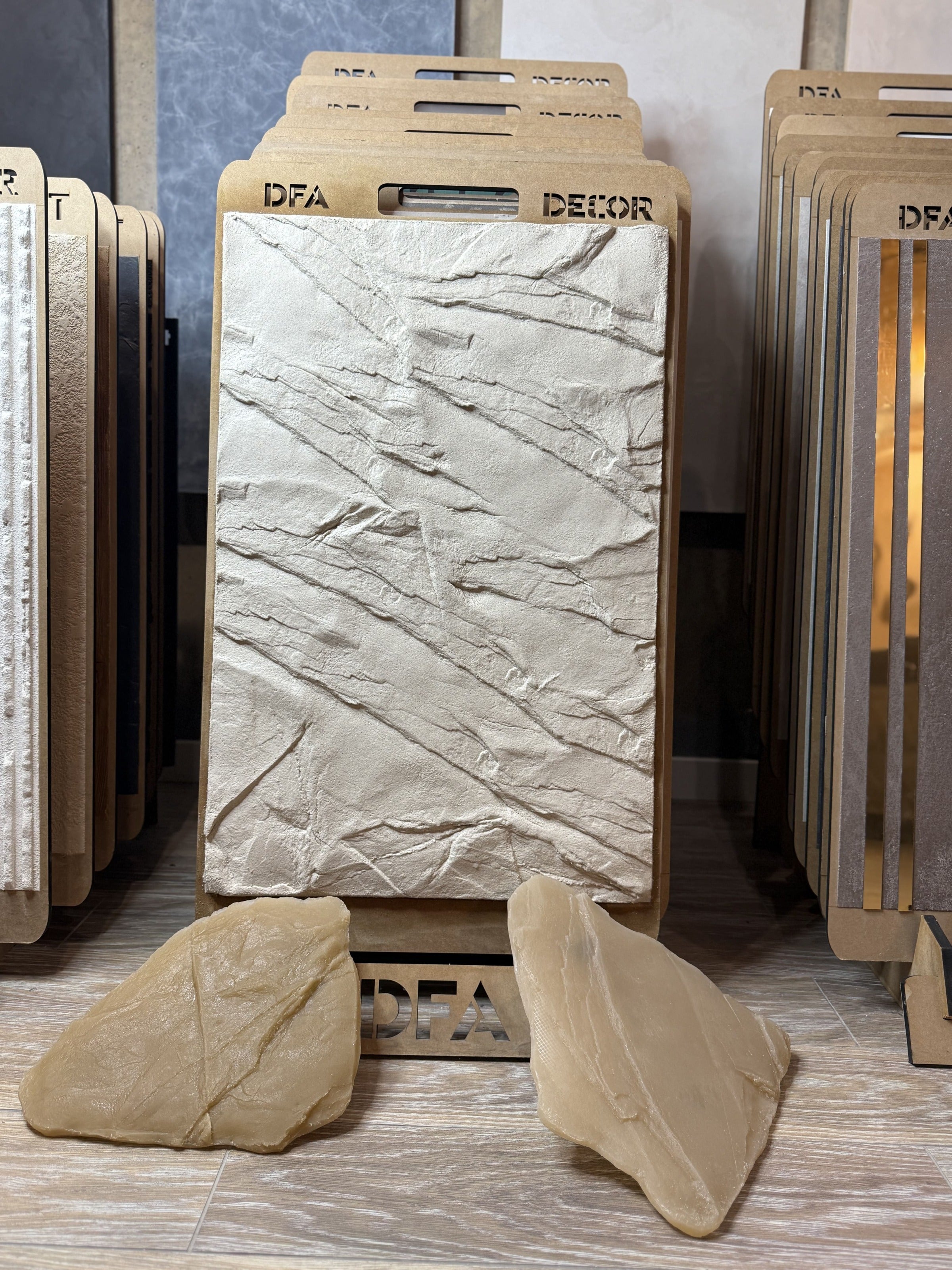 Relief of natural stone in the decor: set of stamps DFA "Transcarpathian shale" 2 pcs. (H00005)