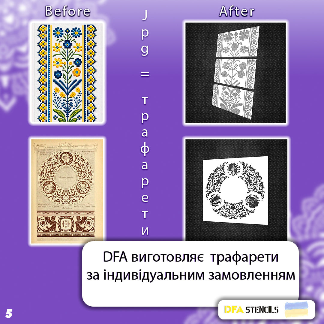 Stencil DFA reusable Geometry for plaster and paint 0.3-1mm (G00010)