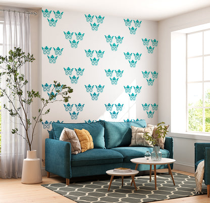 DFA Stencil Oriental Pattern Crown: Luxurious Wall Decor 0.3-1 mm (V00085)