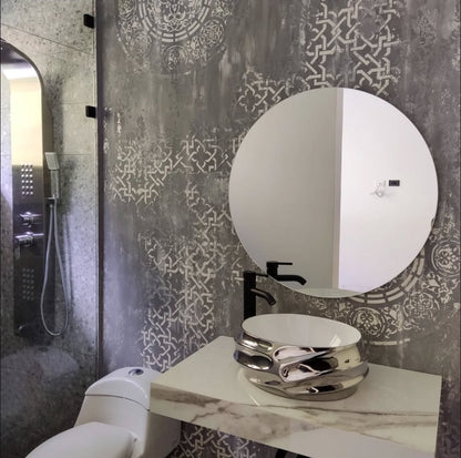 Wall decor stencils DFA (Geometry 15 + Round 14) set for plaster and paint 0.3-1 mm (N00109)