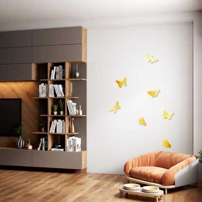 Mirror decor Butterflies DFA: Update your interior in minutes! 7 pcs (YA00002)
