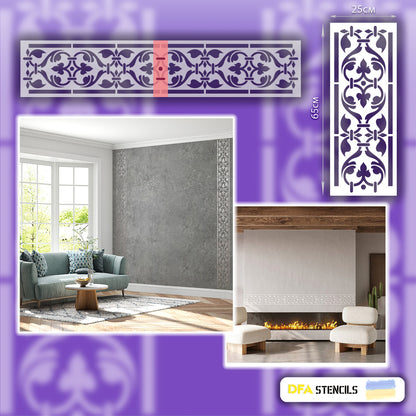 Stencil DFA Border, stencil for putty and paint 0.3-1mm (B00054)