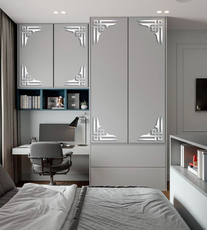 Exclusive Design: Top Quality Acrylic DFA Mirror Corner Pattern 2pcs/4pcs (YA00033)