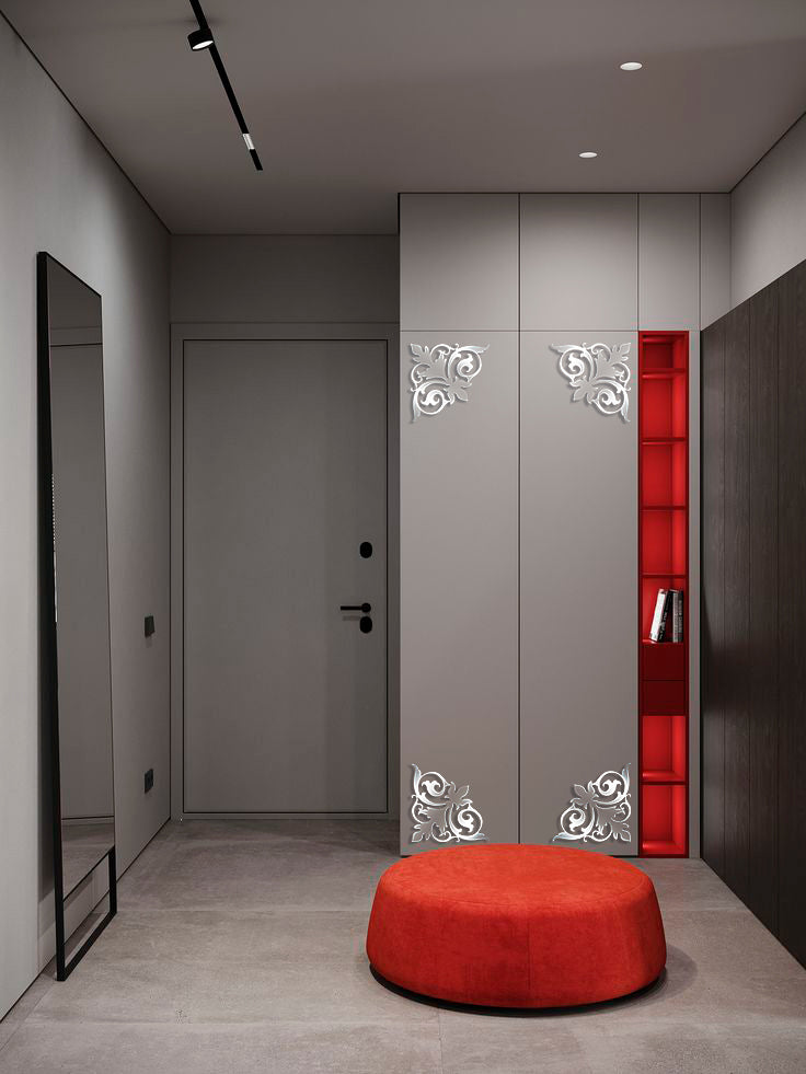 DFA Mirror Decor Corner Pattern - The Art of Details in Your Space 2pcs/4pcs (YA00040)