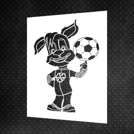 Stencil DFA reusable for plaster and paint 0.3-1mm Football player (E00006)