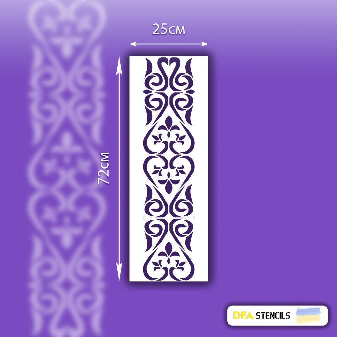 Stencil DFA Border, stencil for putty and paint 0.3-1mm (B00051)
