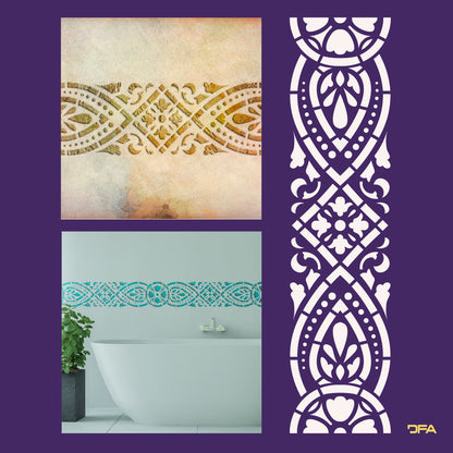 Stencil DFA Border for putty and paint 0.3-1mm (B00064)