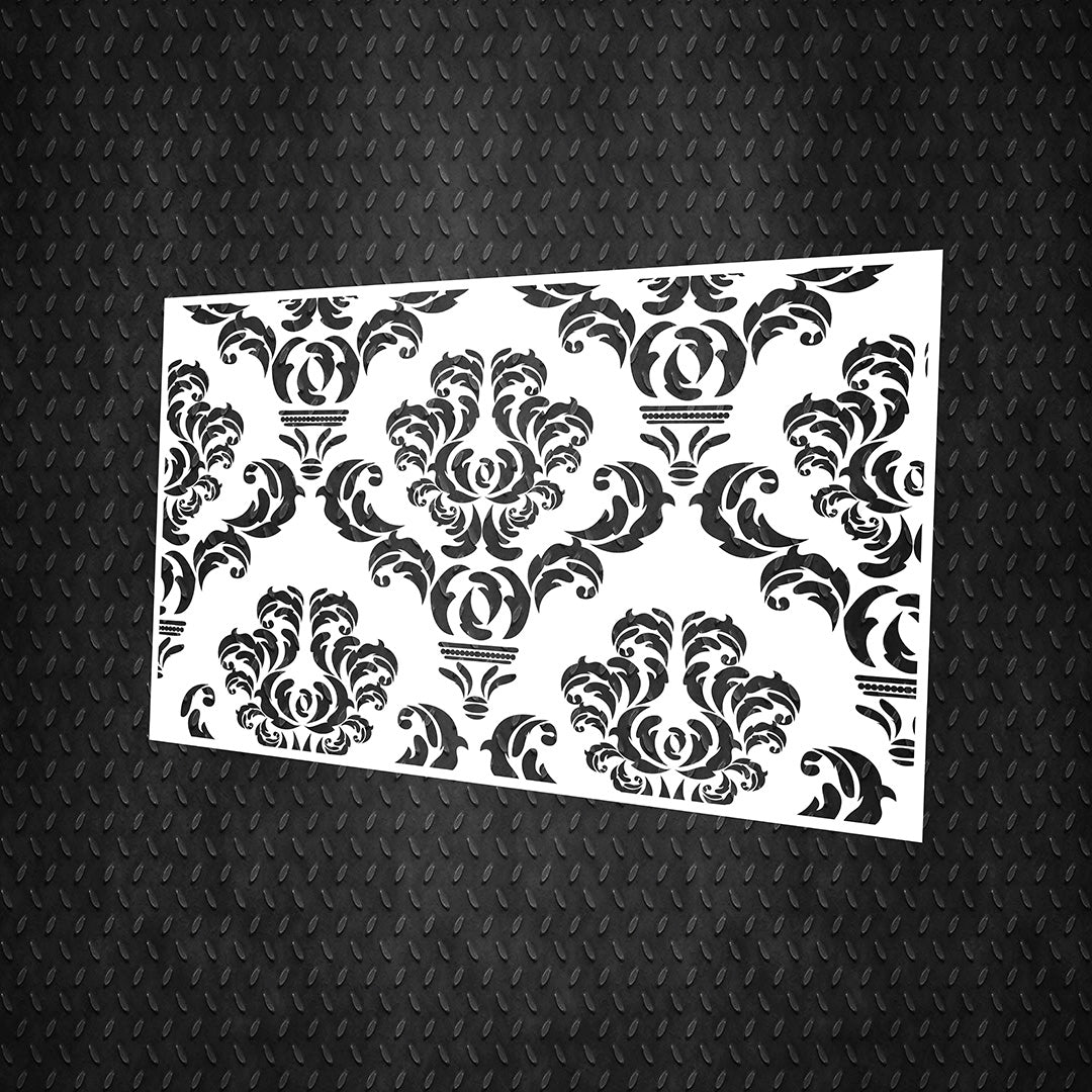 Reusable stencil DFA for decorative plaster and paint Oriental pattern 0.3-1mm (V00042)