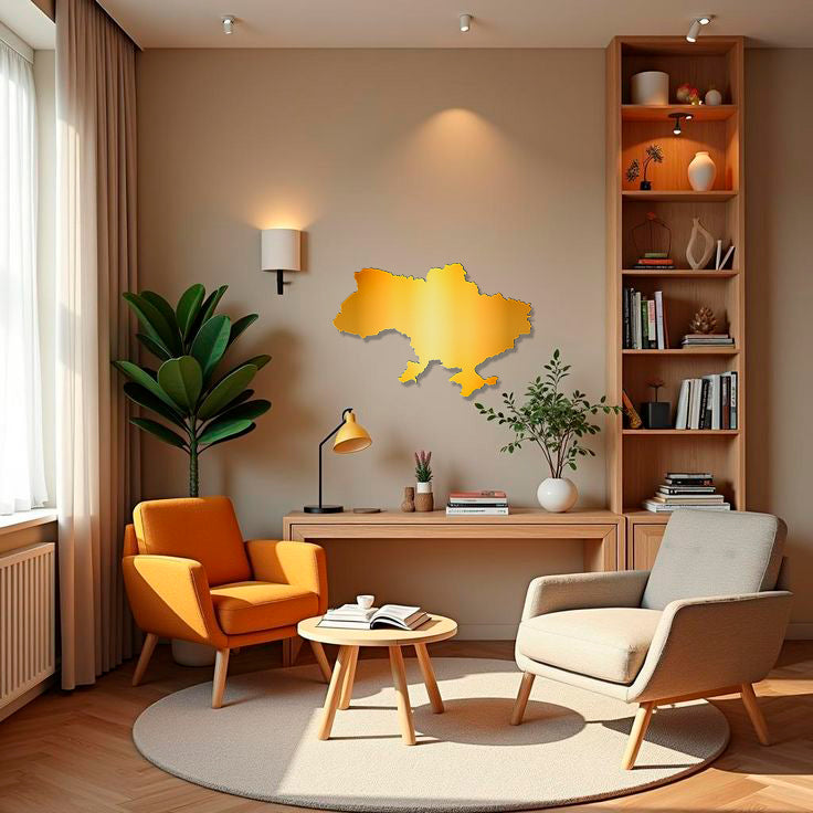 Mirror decor DFA Map of Ukraine: a symbol of unity in your home (YA00041)