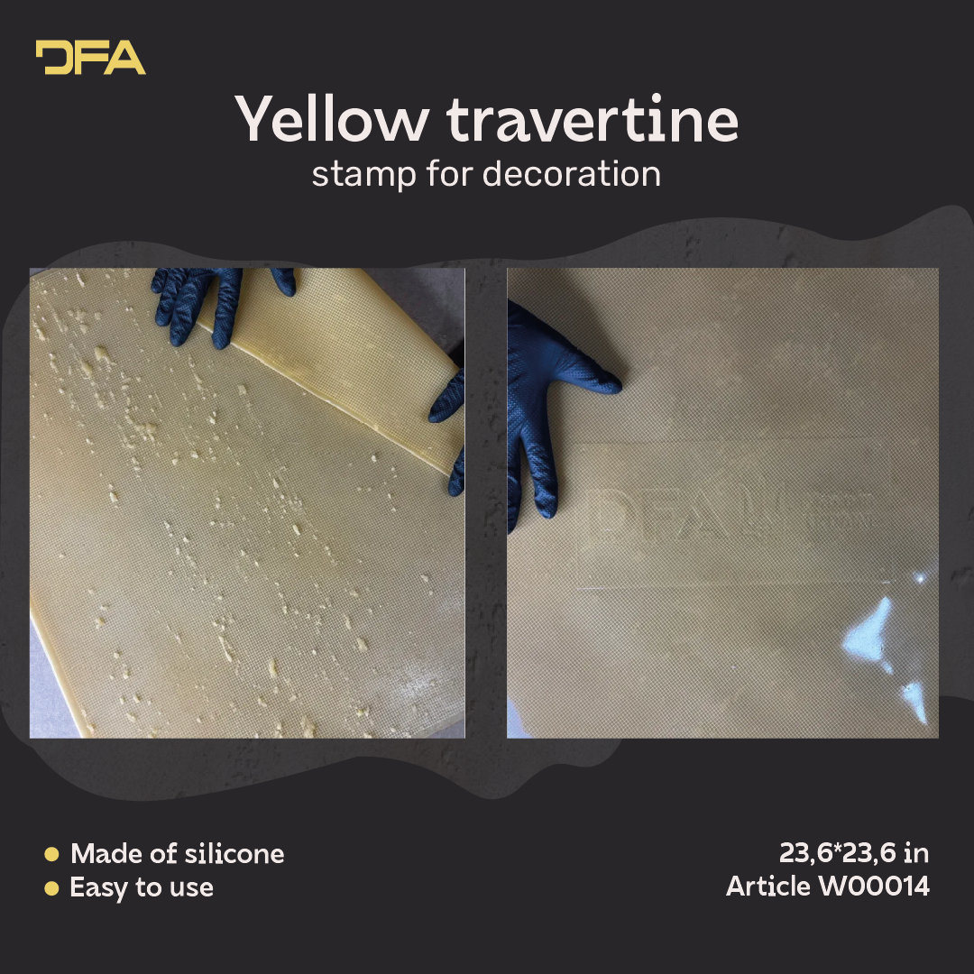 Silicone impression for decoration Travertino Yellow W00014