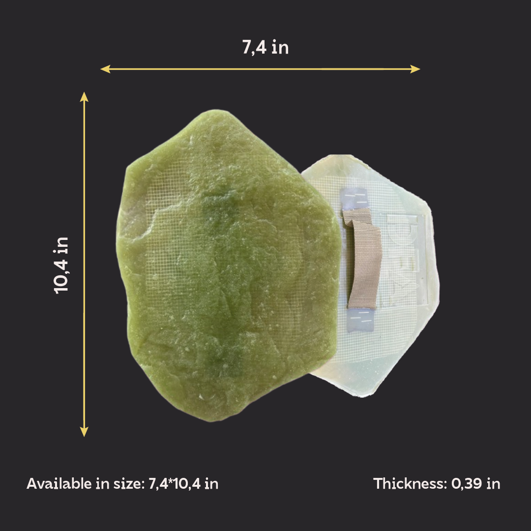Stone Texture 1 silicone plaster stamp with handle for creating natural stone relief patterns on walls
