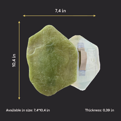 Stone Texture 1 silicone plaster stamp with handle for creating natural stone relief patterns on walls