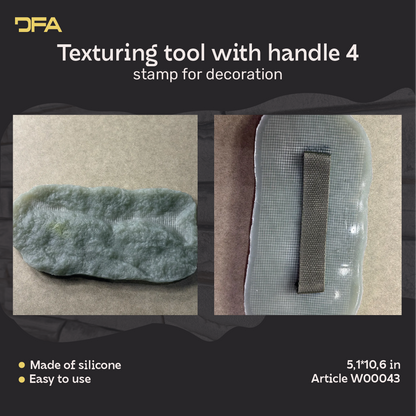 Silicone matrix for decoration DFA Paint brush with handle green 4 thickness 20 mm (W00043)