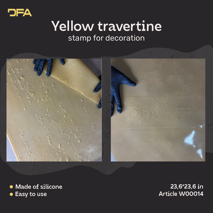 Silicone mold for decoration Travertino Yellow W00014