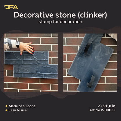 Silicone impression for decoration decorative stone (clinker) W00033