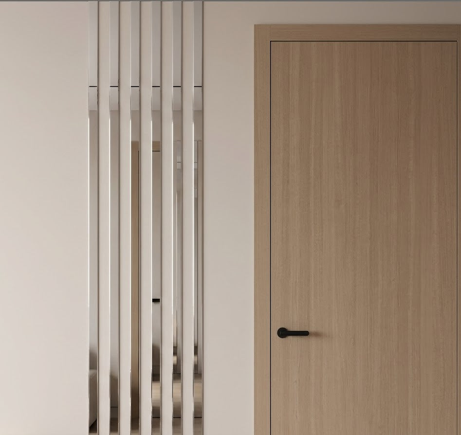 Set 7 Mirror Wall Decor glue Magic strips DFA (Silver stripes on the wall) Size 12.4m - 10-30mm (Y00007)