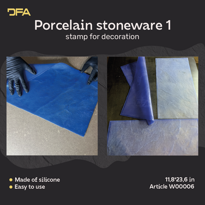Silicone impression for decoration Ceramogranit 1 (blue) W00006