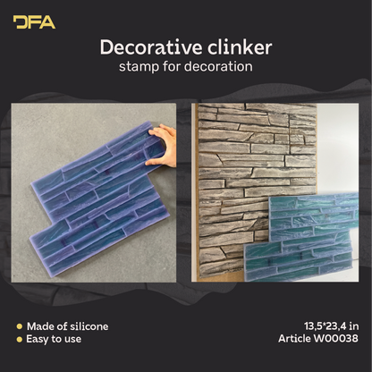 Silicone impression/matrix for decoration decorative clinker (W00038)