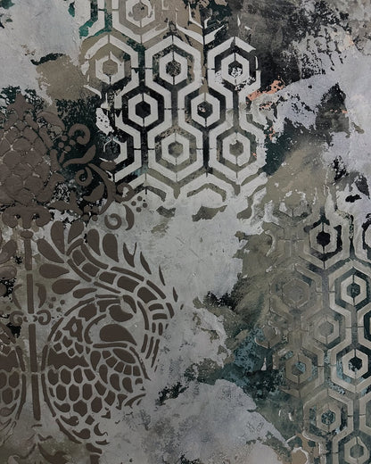 Set of 3 DFA Stencils Damask, Circle, Geometry – Three Styles for Any Design 0.3-1 mm (N00155)