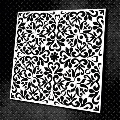 Stencil for decoration DFA square pattern, for putty and paint, 0.3-1mm (K00018)