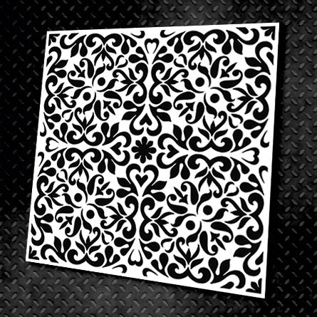 Stencil for decoration DFA square pattern, for putty and paint, 0.3-1mm (K00018)