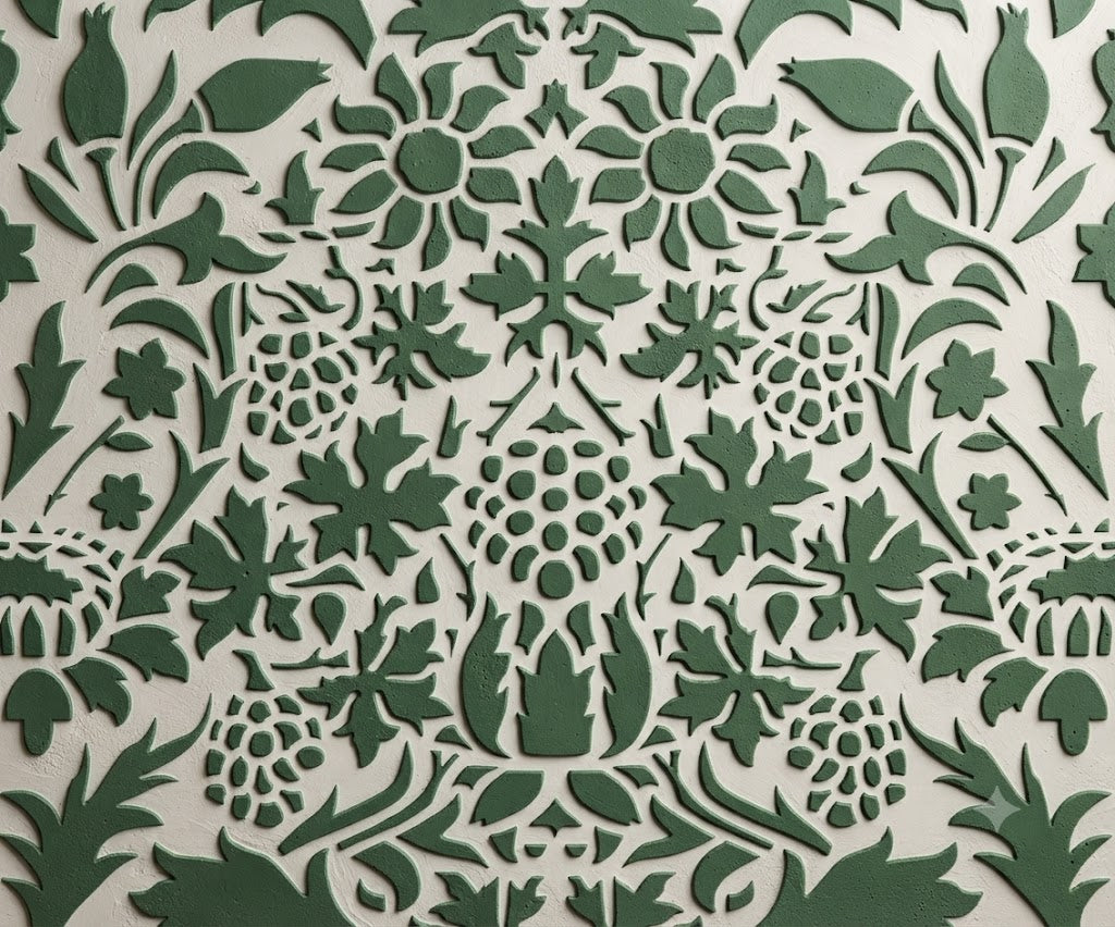 DFA Reusable Stencil "Nature" for Plaster and Paint 0.3–1 mm – William Morris Collection (P00191)