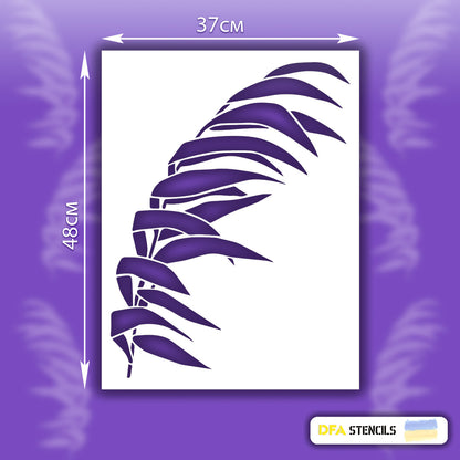 Stencil DFA for decoration Nature Palm leaf for plaster and paint 0.3-1mm (Р00099)
