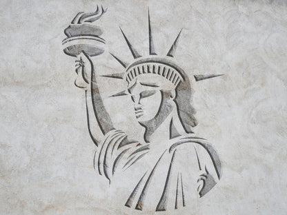 Stencil DFA Statue of Liberty for plaster and paint 0.3-1mm (X00099)