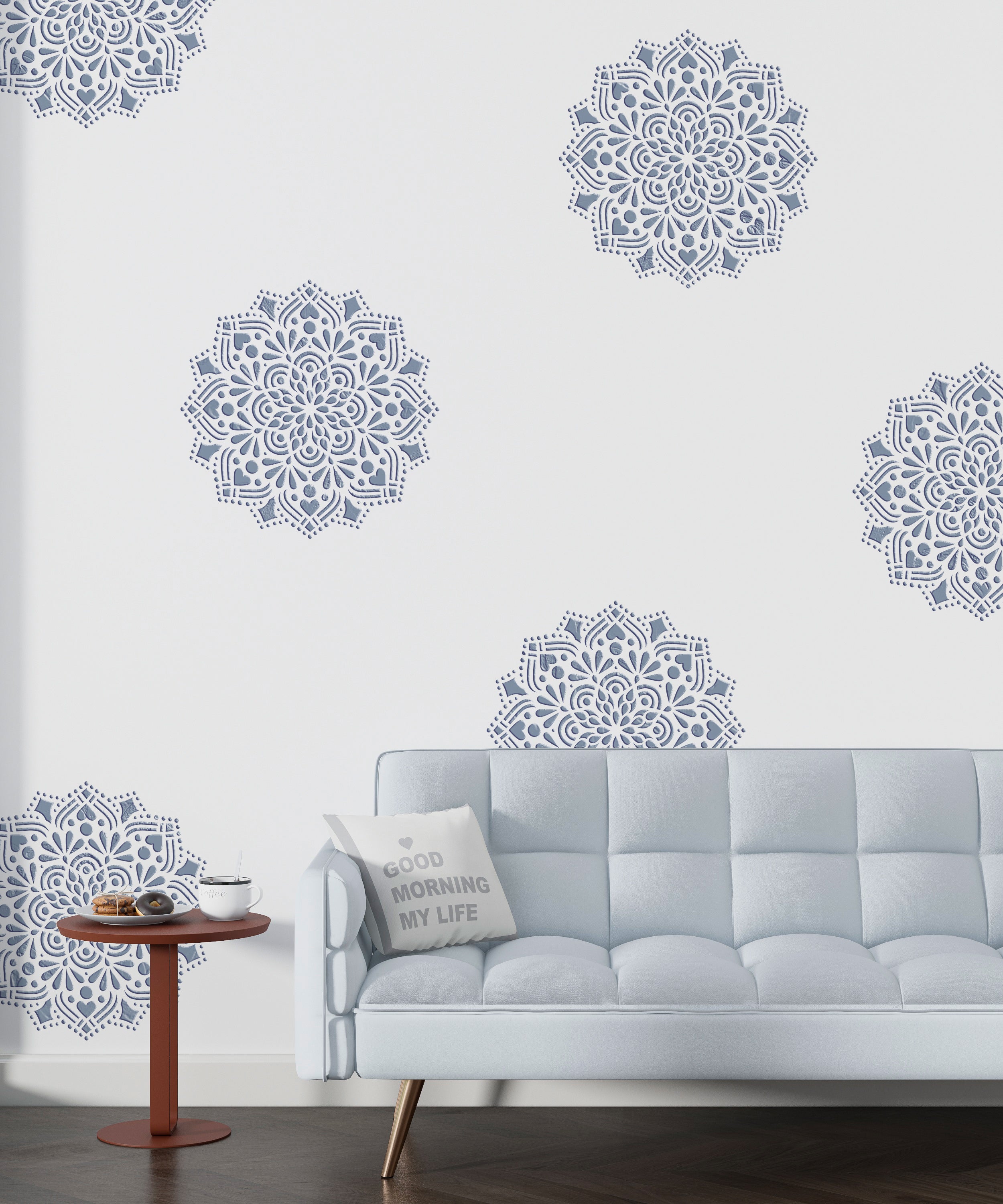 Stencil DFA reusable Round pattern for plaster and paint 0.3-1 mm (C00114)