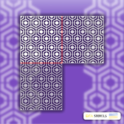 Unique geometric interior design with DFA stencil Geometry 0.3-1mm (G00025)
