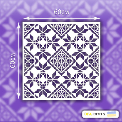 Create a unique Ukrainian decor with your own hands with the DFA stencil 'Vysyvanka' 0.3-1 mm (Z00007)