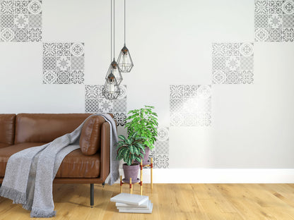 Wall decoration set for plaster and paint 1 DFA stencils (Round pattern 26 + Square pattern 25) 0.3-1 mm (N00001)