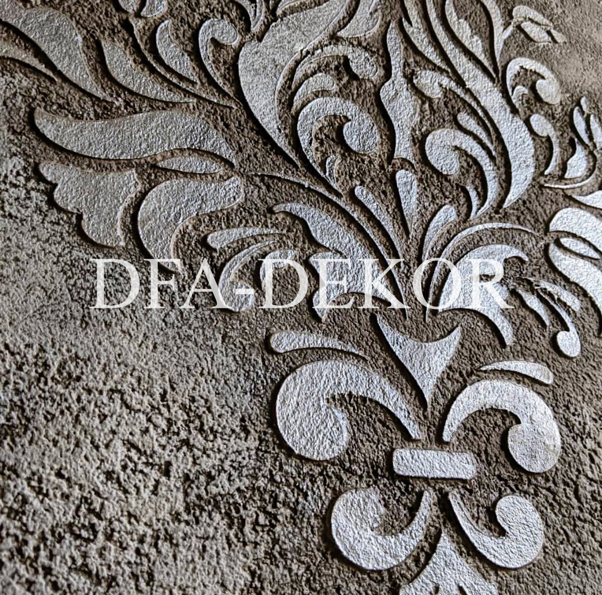 Reusable stencil DFA Damascus, for plaster 0.7 mm (D00005)