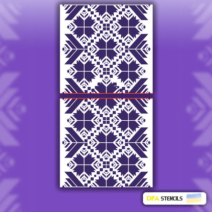 Ethno Stencil DFA Embroidery for plaster and paint 0.3-1mm (Z00045)