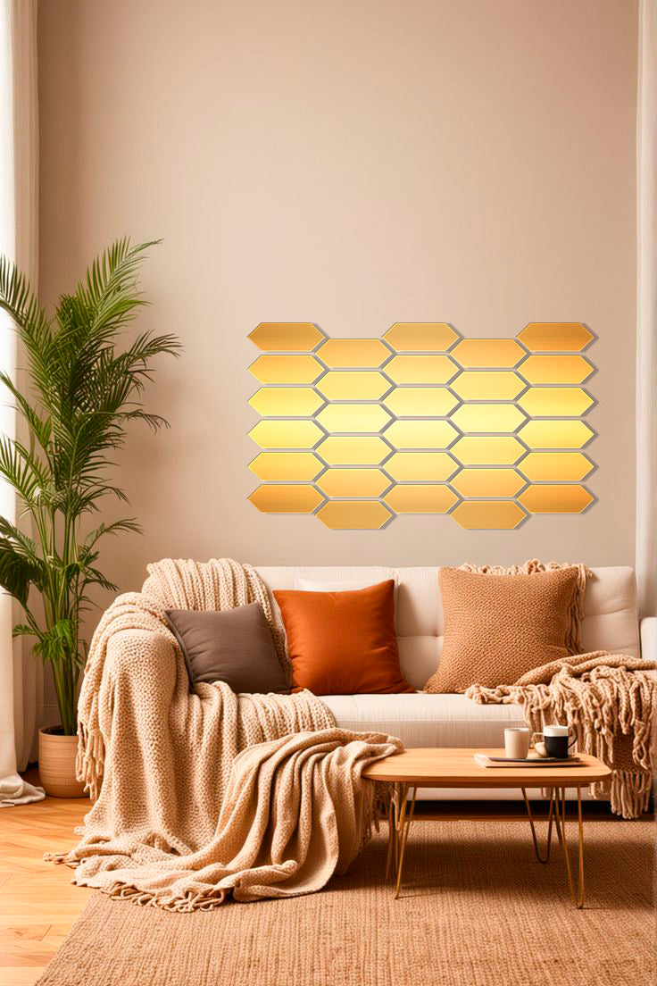 Geometric Magic: DFA Mirror Honeycombs Visually Expanding Space 15pcs/30pcs (YA00011)