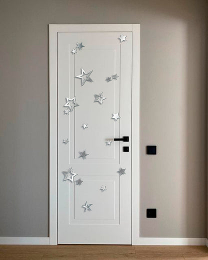 Create a unique interior with DFA Stars mirror decor, 9 pcs/18 pcs, 18 pcs, Silver