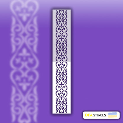 Stencil DFA Border, stencil for putty and paint 0.3-1mm (B00051)