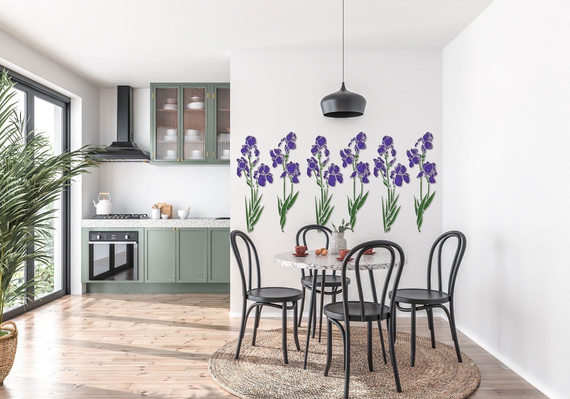 Stencil DFA for decoration Priroda Iris for plaster and paint 0.3-1mm (P00084)