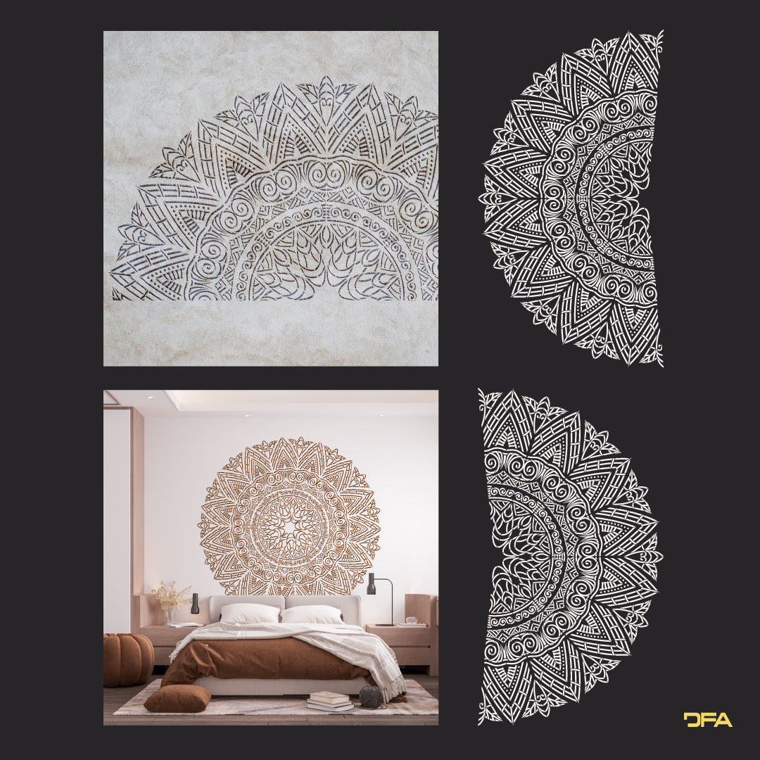 Stencil DFA reusable Round pattern for plaster and paint 0.3-1 mm (C00112)